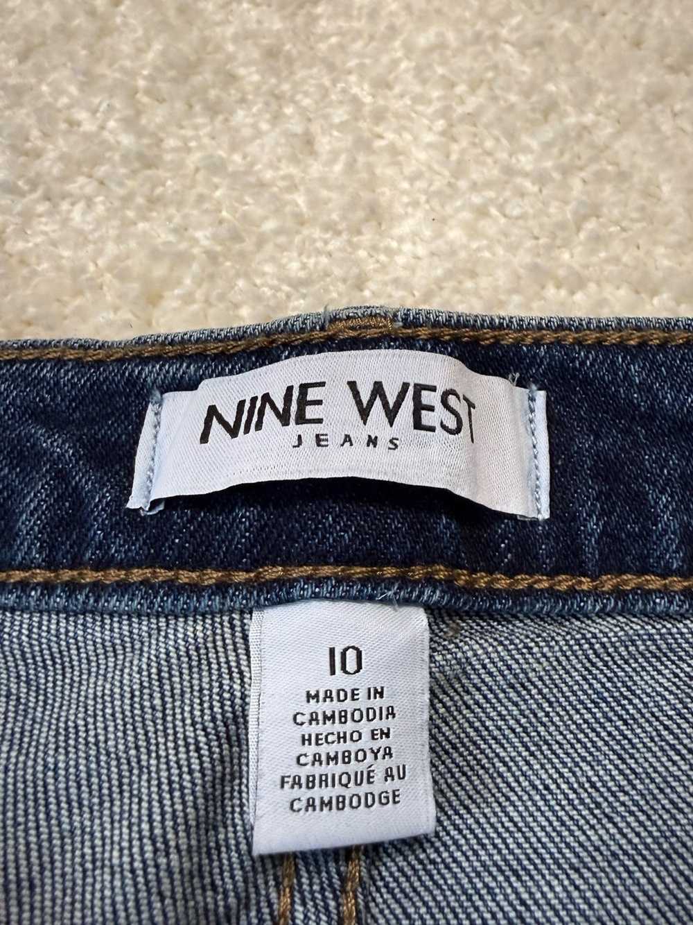 Nine West Wide Leg High Rise Denim Jeans Medium Wash Size 30 10 - Picture 6 of 8